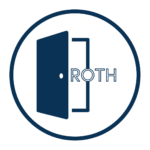 An icon showing an open door with the word "ROTH" coming through it