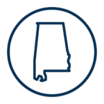 An icon of the state of Alabama