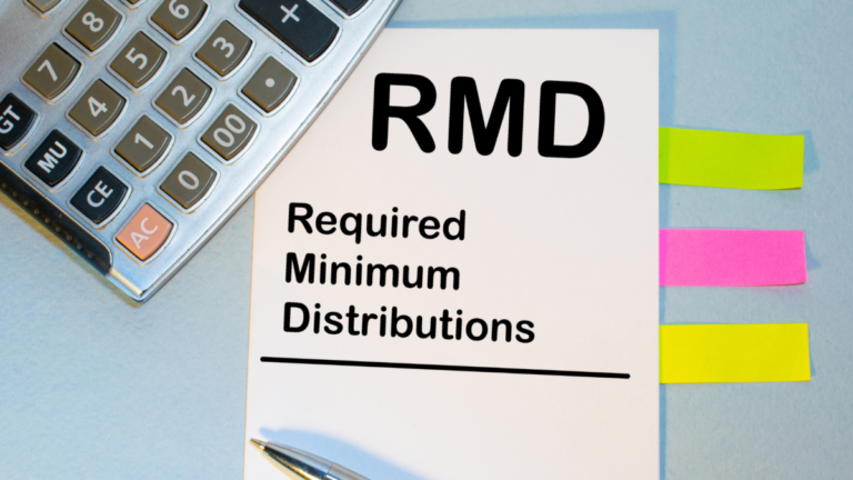 A piece of paper that says RMD Required Minimum Distributions