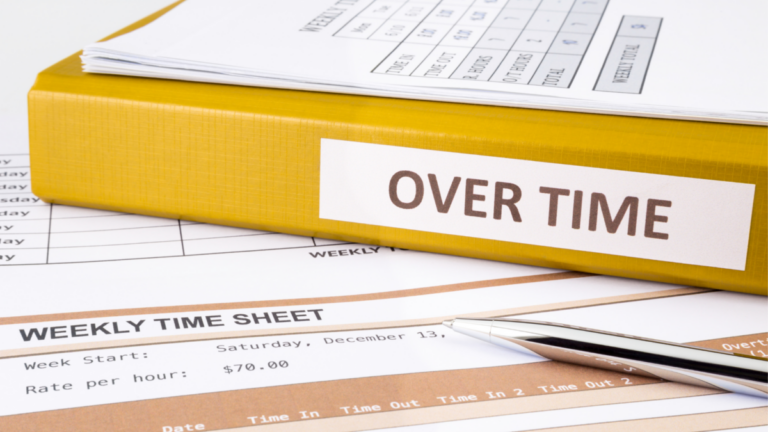 An image of Overtime paperwork
