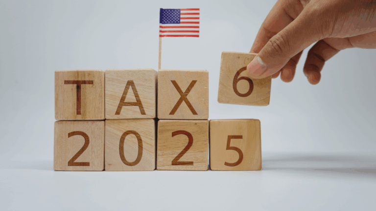 Block that say TAX 2025 and the 5 is being changed out for a 6