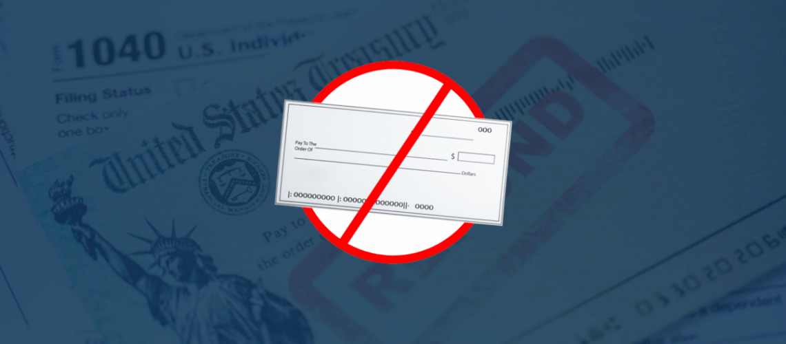 An image showing a check with a red line crossing it out.